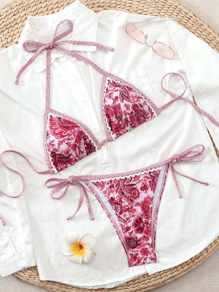 Damen Triangel-Bikini-Set mit floralem Design Echo Archiv