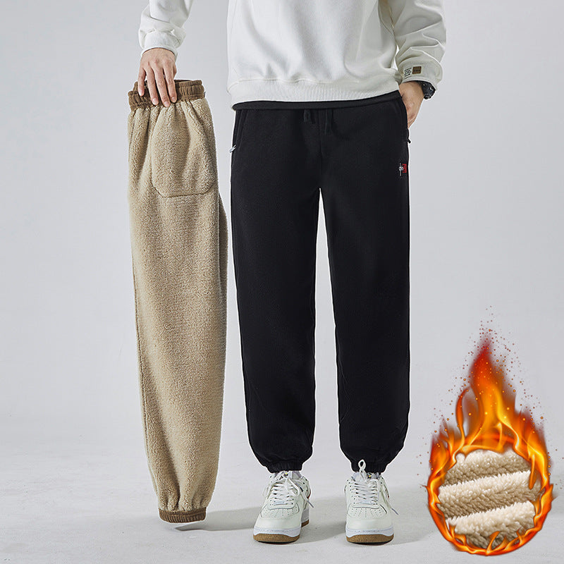 Herren Gefütterte Sweatpants mit Sherpa‑Innenfutter und elastischen Bündchen Echo Archiv