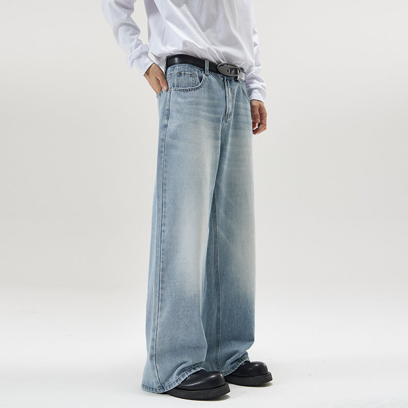 Herren Weite Jeans im lockeren Schnitt mit hoher Taille und Used-Effekt Echo Archiv
