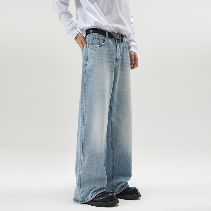 Herren Weite Jeans im lockeren Schnitt mit hoher Taille und Used-Effekt Echo Archiv