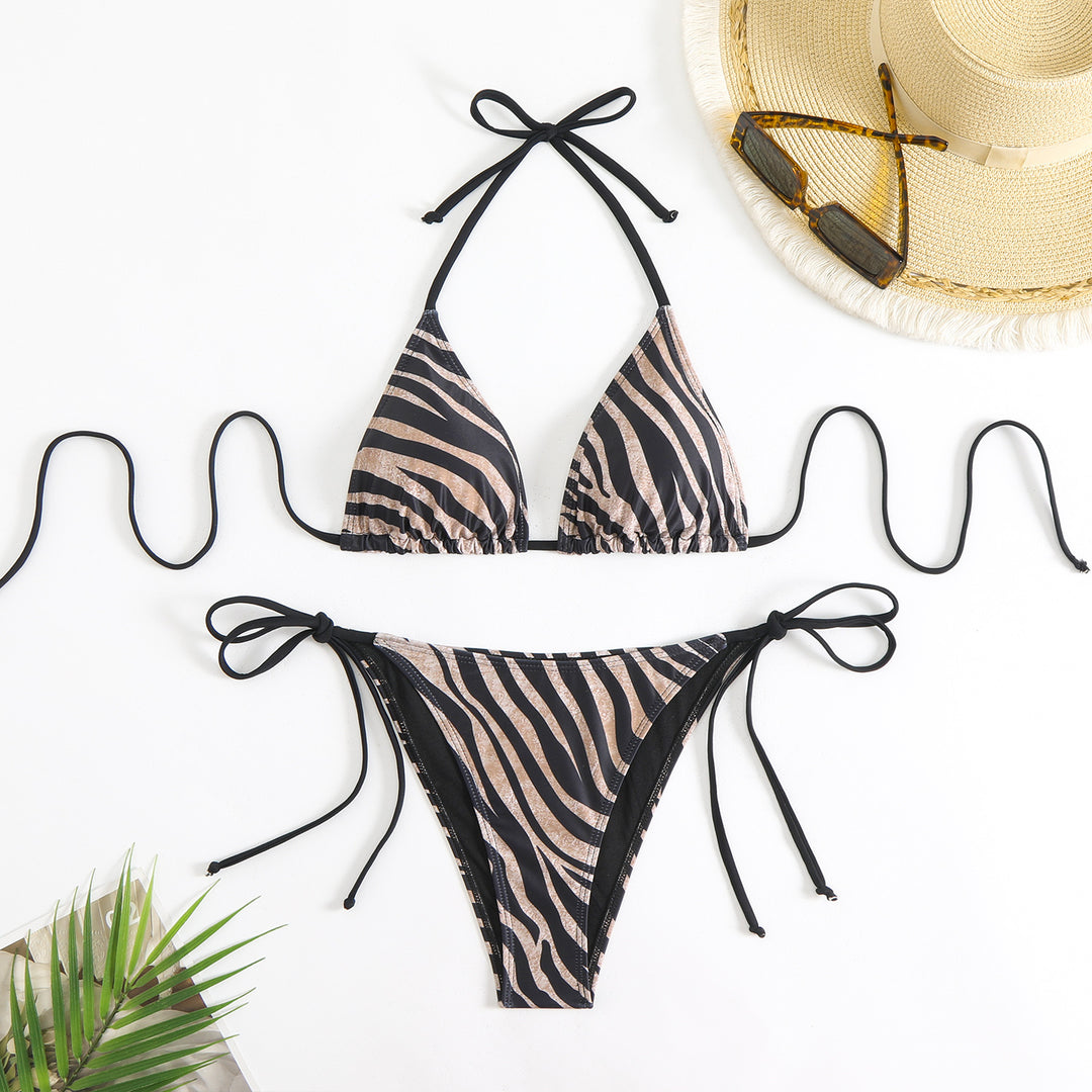 Damen Triangel-Bikini-Set mit trendigem Animal-Print Echo Archiv