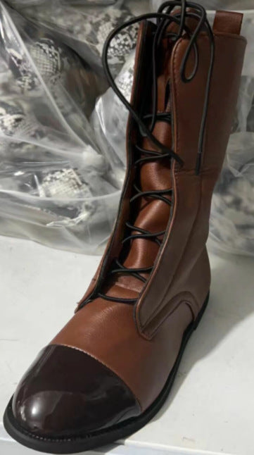Damen nan elegante Schnür-Boots mit Kappenzehen, verziertem Schnürdetail und praktischen Zugschlaufen Echo Archiv