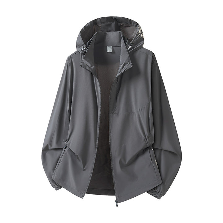 Damen Leichter Windbreaker mit Kapuze Echo Archiv