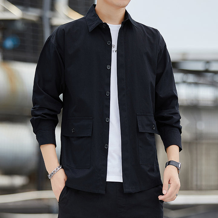 Herren lässige Utility-Jacke mit funktionalen Taschen und modernem Schnitt Echoarchiv