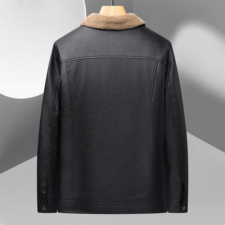 Herren Kunstlederjacke mit Teddyfutter Echo Archiv