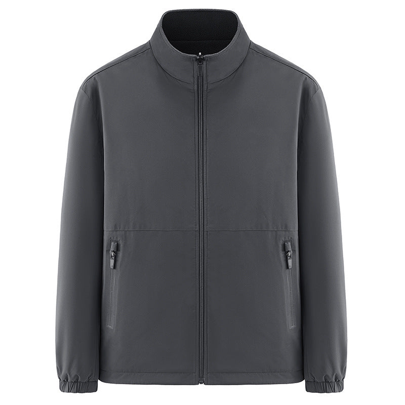 Herren Minimalistische technische Allwetter-Softshelljacke mit Stehkragen und wasserabweisenden Reißverschlüssen Echo Archiv