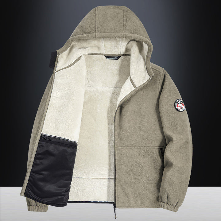 Herren Gemütliche Fleecejacke mit Kapuze Echo Archiv
