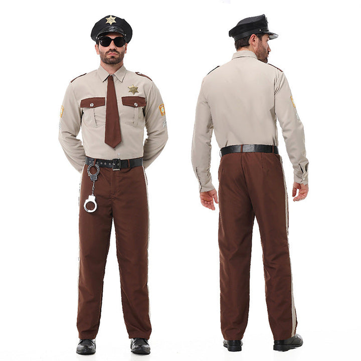 Herren Polizei Kostüm mit dekorativem Uniform und Zubehör Echo Archiv