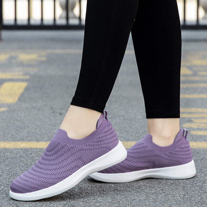 Damen nan Feinstrick-Ballerina-Sneaker mit elastischem Einstieg, gepolstertem Komfortfußbett und flexibler Leichtsohle Echo Archiv