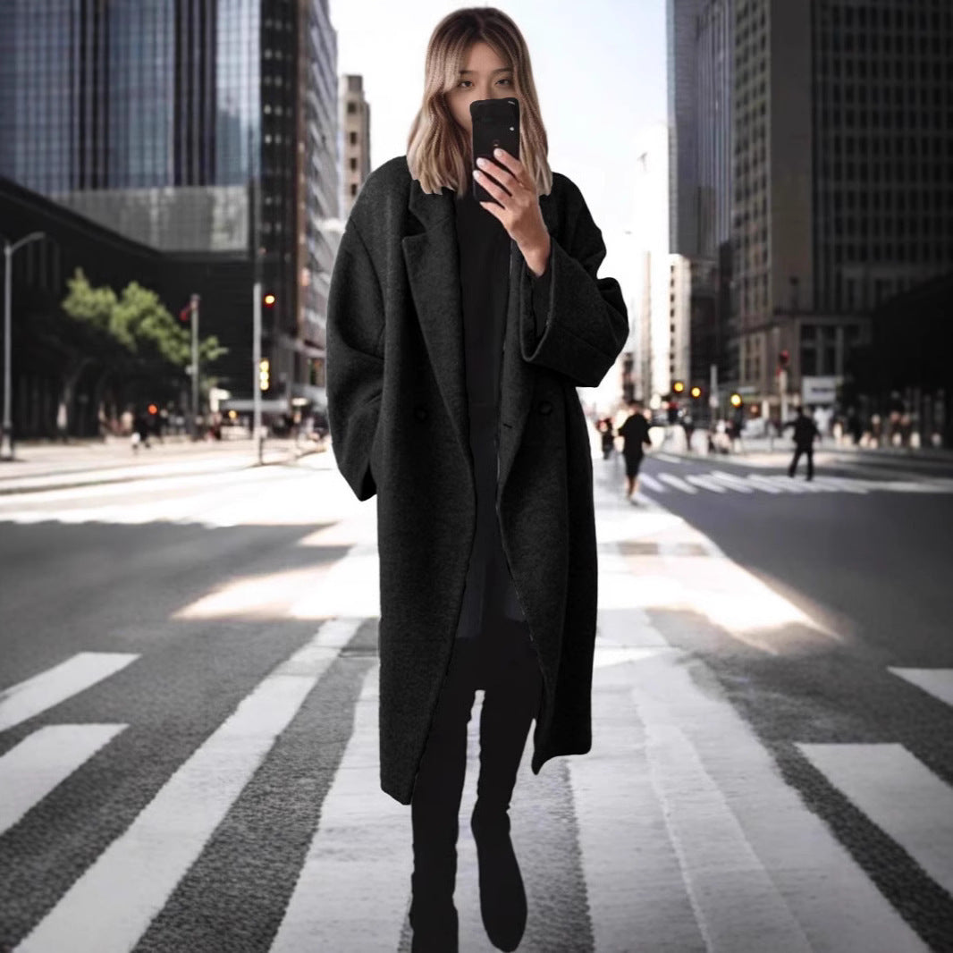 Damen Oversized Wollmantel – Montévia