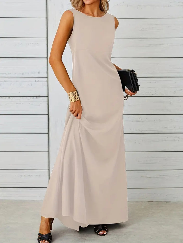 Damen elegantes Maxikleid mit schwingendem Saum und klassischem Schnitt Echo Archiv