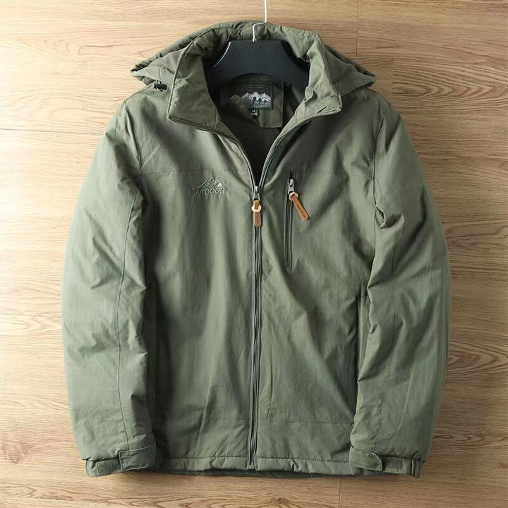Herren Warm gefütterte Funktionsjacke mit verstellbarer Kapuze Echo Archiv