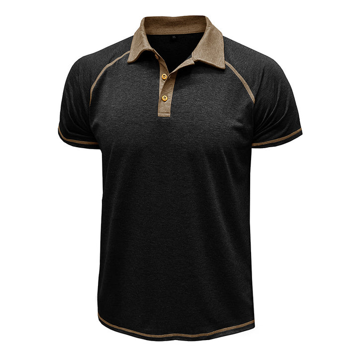 Herren sportliches Polohemd mit Kontrastkragen Echoarchiv