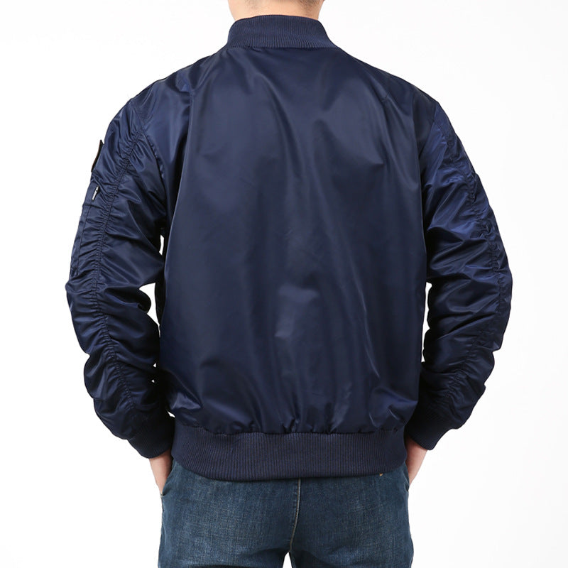 Herren Piloten-Bomberjacke mit Utility-Ärmeltasche, Reißverschluss-Front und Rippbündchen Echo Archiv