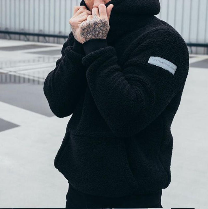 Herren kuscheliger Hoodie mit Kängurutasche Echoarchiv