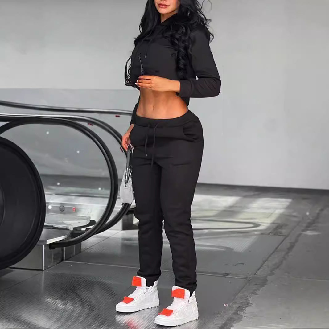 Herren sportliches Jogginganzug-Set mit Kapuzenpullover Kängurutasche und schmal zulaufender Jogginghose – Marzano