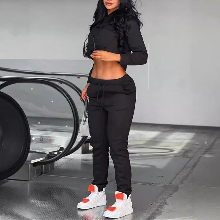 Herren sportliches Jogginganzug-Set mit Kapuzenpullover Kängurutasche und schmal zulaufender Jogginghose – Marzano