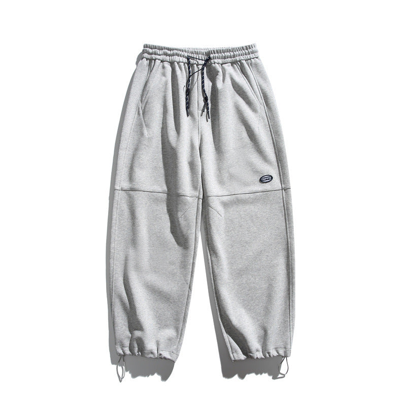 Unisex Lockere Cargo-Jogginghose mit Kordelzug, Knieabnähern und verstellbarem Saum Echoarchiv