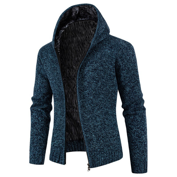 Herren Strickjacke mit Kapuze und weichem Innenfutter Echoarchiv