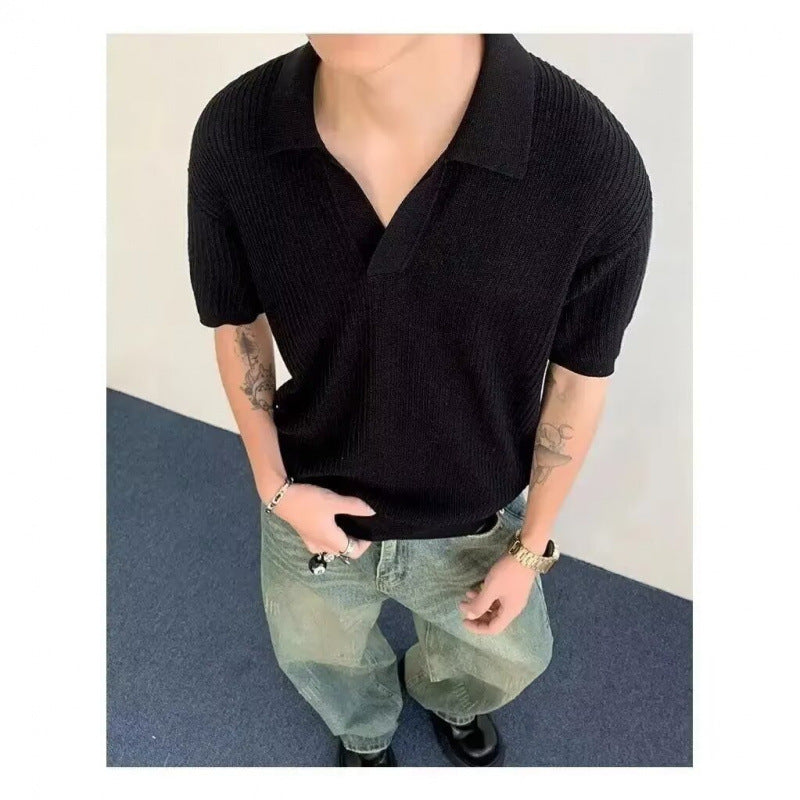 Herren Elegantes Poloshirt mit strukturiertem Design Echo Archiv