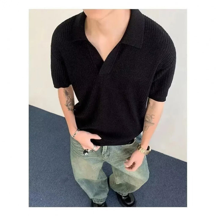 Herren Elegantes Poloshirt mit strukturiertem Design Echo Archiv