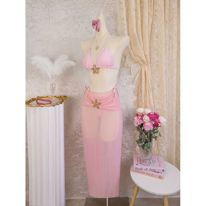 Damen Bikini-Set mit transparenter Strandtunika Echo Archiv