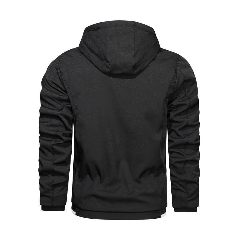 Herren sportliche Funktionsjacke mit verstellbarer Kapuze und atmungsaktivem Material Echoarchiv
