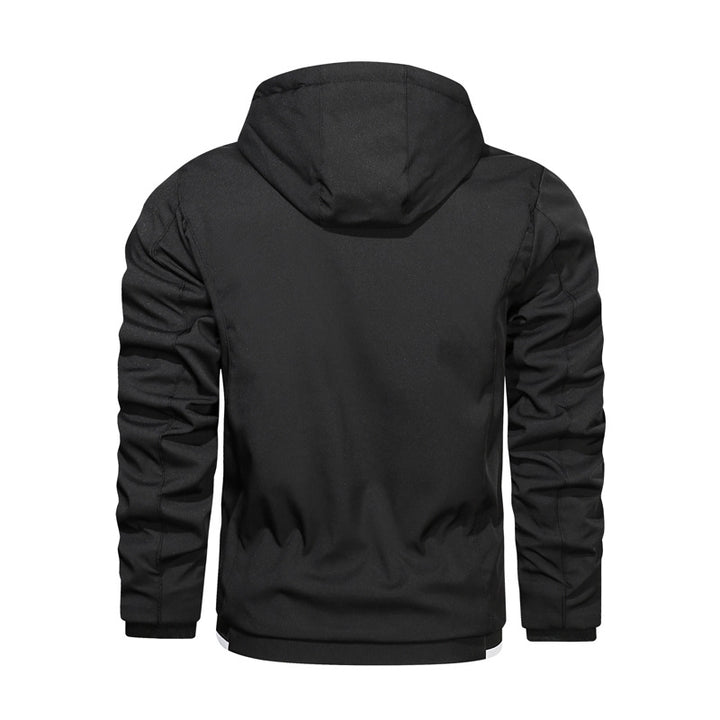 Herren sportliche Funktionsjacke mit verstellbarer Kapuze und atmungsaktivem Material Echoarchiv