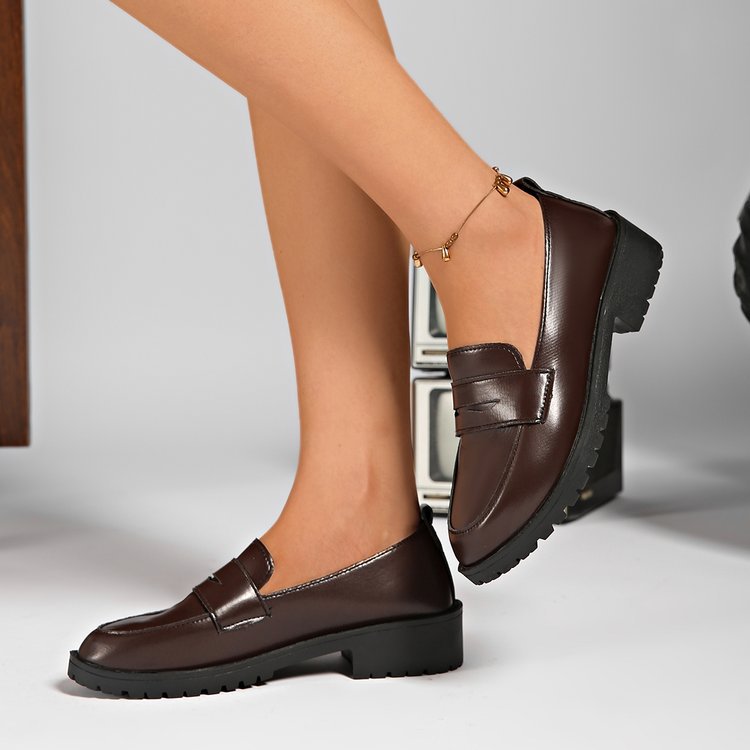 Damen Loafers aus hochwertigem Leder mit bequemer Laufsohle Echoarchiv