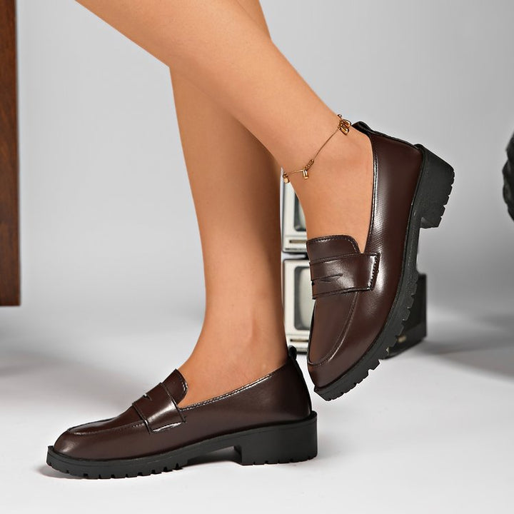Damen Loafers aus hochwertigem Leder mit bequemer Laufsohle Echoarchiv