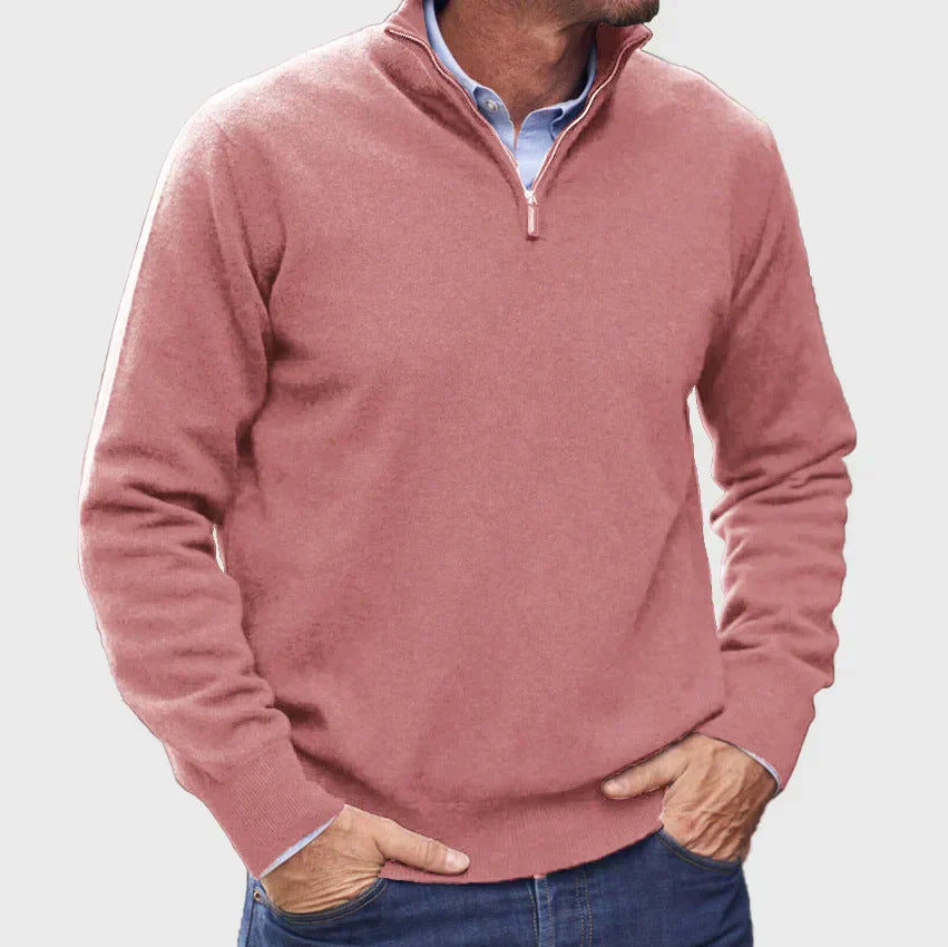 Herren Hochwertiger Strickpullover mit Stehkragen – Norvane