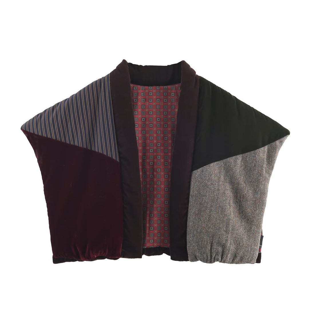 Damen Gestepptes Patchwork-Weste mit voluminösem Schalkragen Echo Archiv