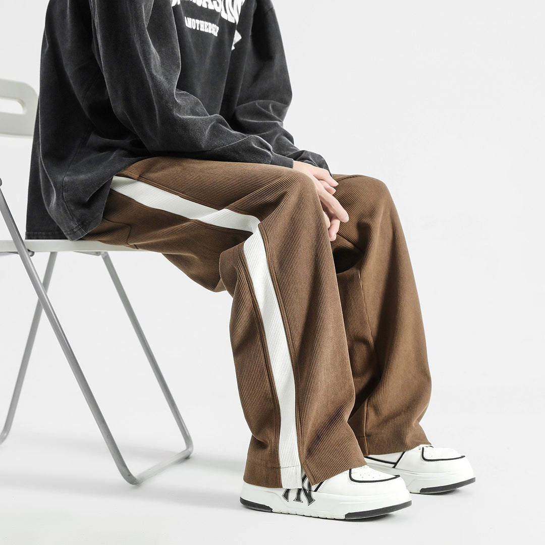 Damen Elegante und lässige Cordhose mit seitlichen Streifen Echo Archiv
