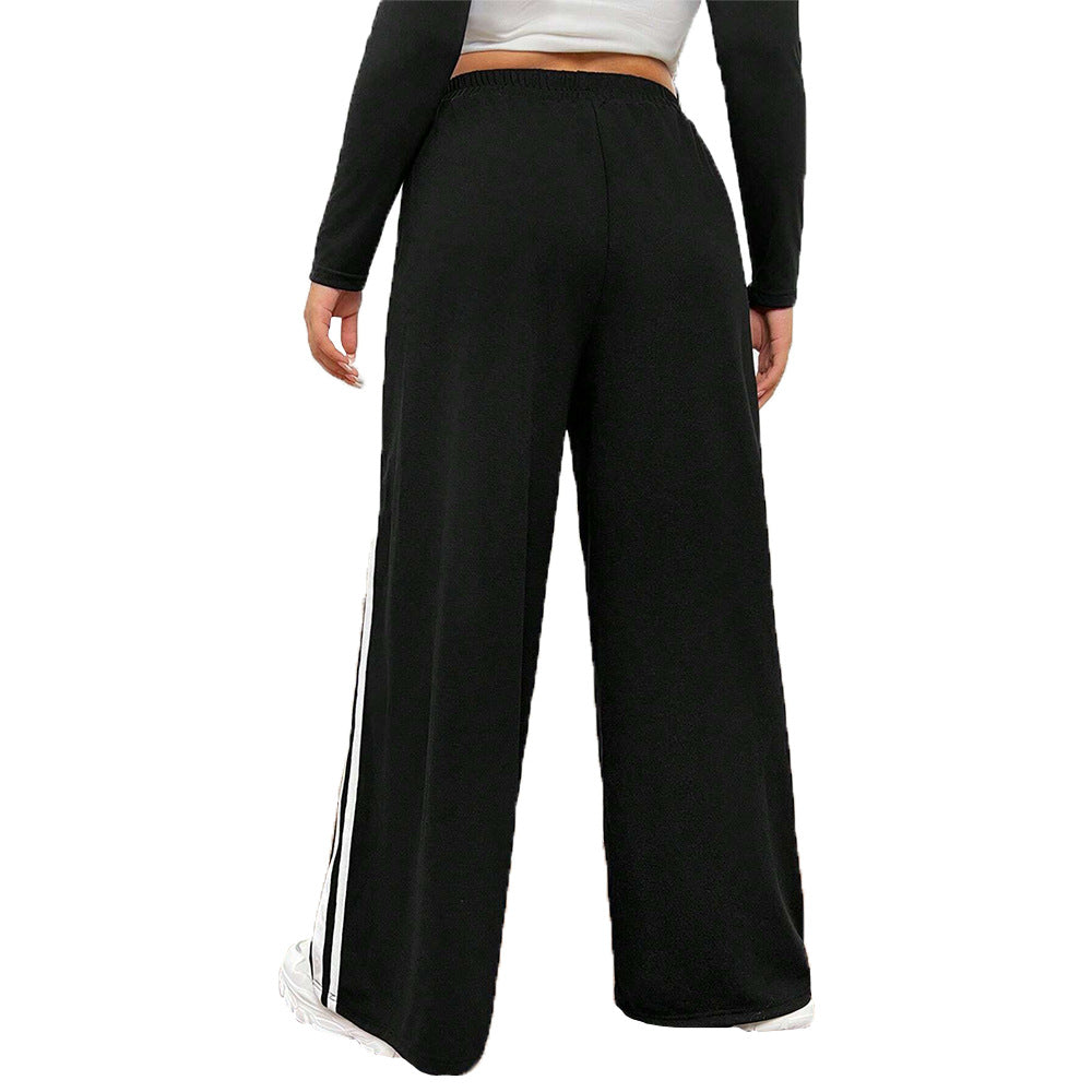 Damen sportliche weite Freizeithose mit seitlichen Kontraststreifen Echo Archiv