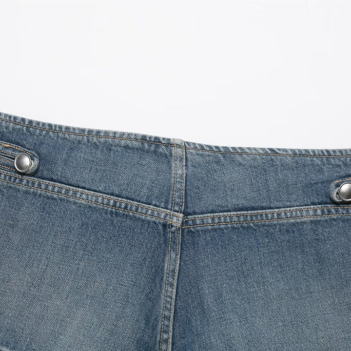Damen Denim-Shorts mit dekorativen Knöpfen Echo Archiv