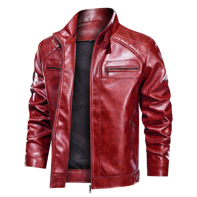 Herren modische Motorradjacke mit praktischen Taschen Echoarchiv