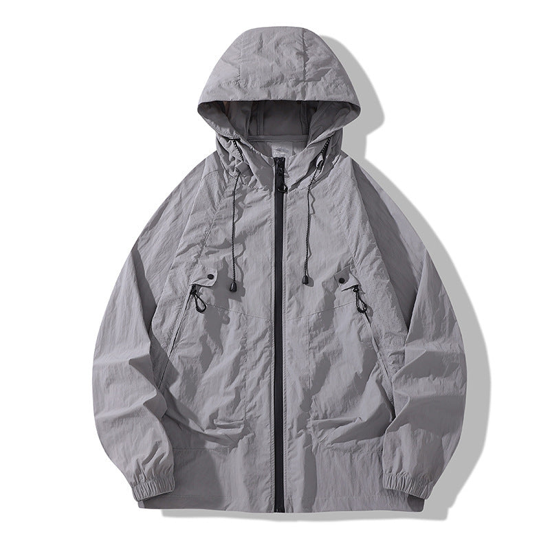 Unisex Leichte Regenjacke mit verstellbarer Kapuze Echo Archiv