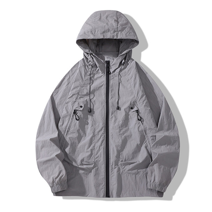 Unisex Leichte Regenjacke mit verstellbarer Kapuze Echo Archiv