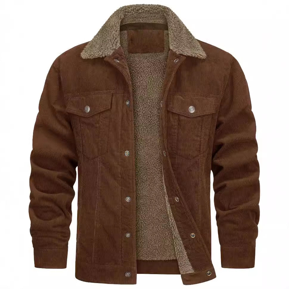 Herren Fleecegefütterte Cordjacke Echoarchiv