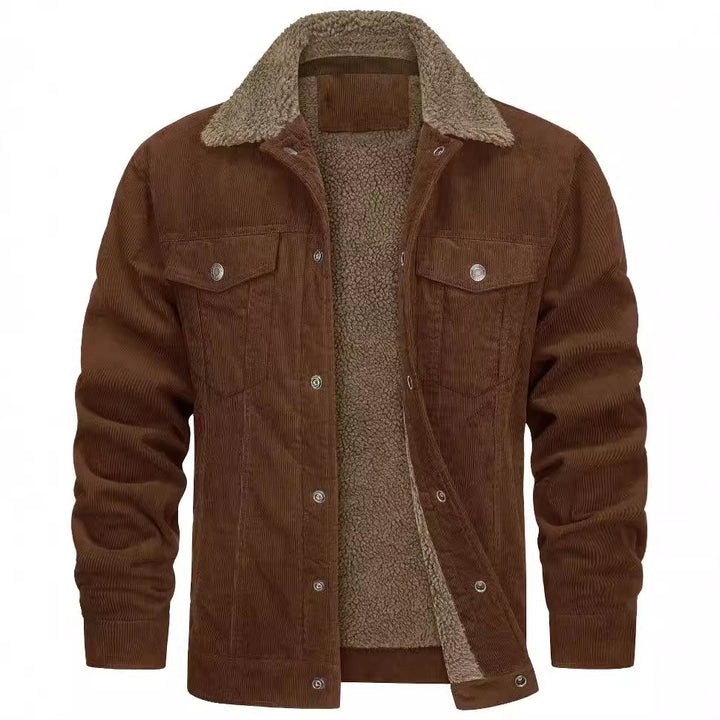 Herren Fleecegefütterte Cordjacke Echoarchiv