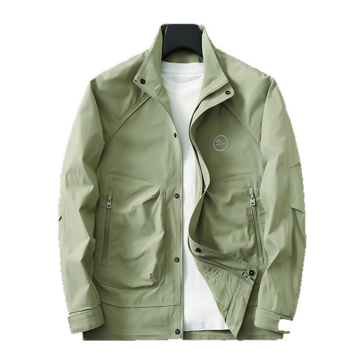 Herren Leichte technische Übergangsjacke mit Stehkragen, Reißverschluss und Multifunktionstaschen Echo Archiv
