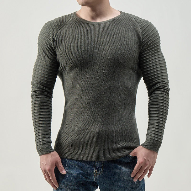 Herren Strickpullover mit strukturiertem Raglanärmel und modernem Schnitt Echoarchiv