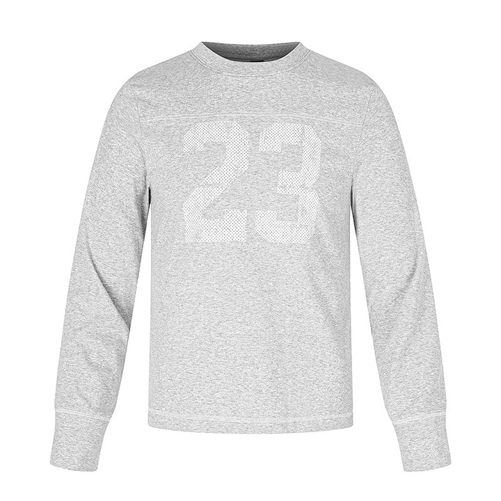Herren Langarm-Sweatshirt mit Rundhalsausschnitt und sportischem Nummern-Print Echoarchiv