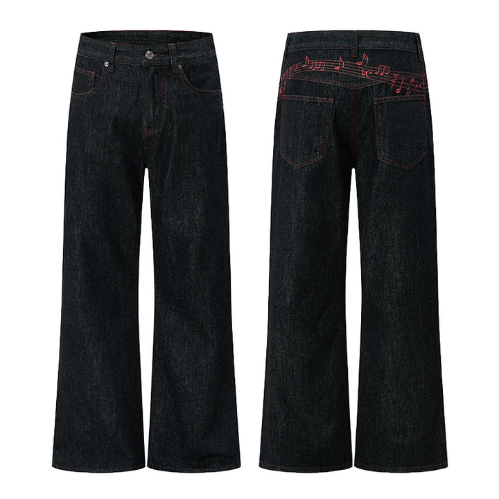 Herren Voluminöse Marlene-Jeans im Palazzoschnitt mit klaren Nahtdetails Echo Archiv