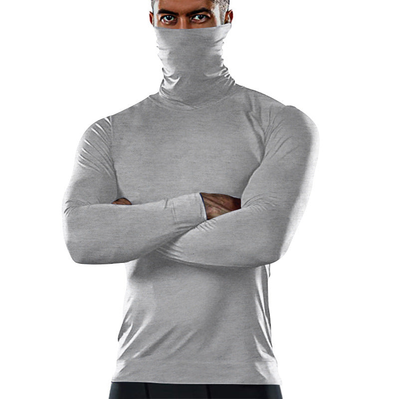 Herren funktionales Langarmshirt mit hohem Kragen und UV-Schutz Echoarchiv
