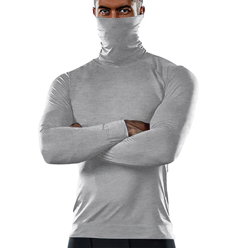 Herren funktionales Langarmshirt mit hohem Kragen und UV-Schutz Echoarchiv