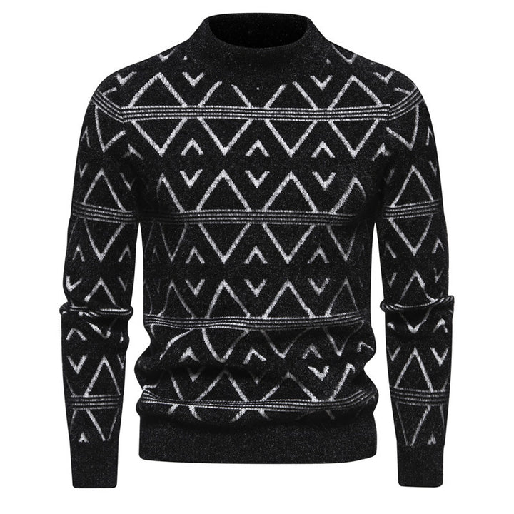 Herren Rollkragenpullover mit modernem Strukturdesign Echoarchiv