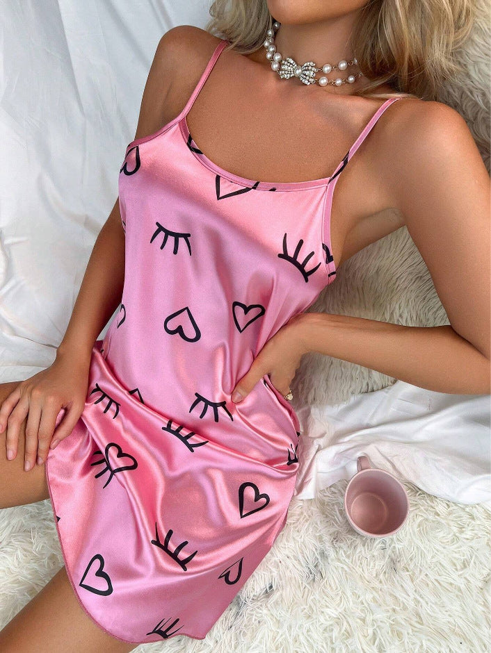 Damen Satin Nachthemd Echo Archiv