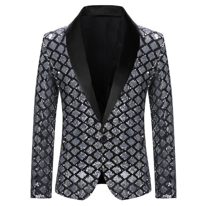 Herren Glamouröser Paillettenblazer Echoarchiv