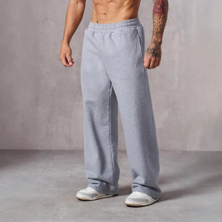 Herren nan lockere Fleece-Jogginghose mit elastischem Bund und geradem Schnitt Echo Archiv